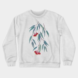 Eucalyptus leaves and flowers on light Crewneck Sweatshirt